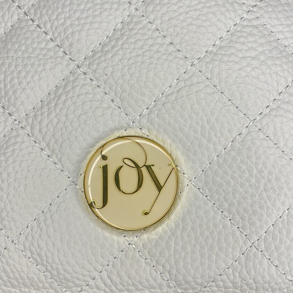 Joy Ivory Leather Quilted Crossbody Purse - Picture 7 of 9